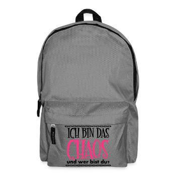 Ich bin das Chaos Geschenk - Rucksack - Mittelgrau - Vorne