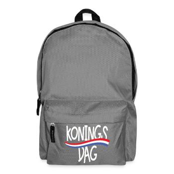 King's day with flag white - Backpack - elephant grey - Front