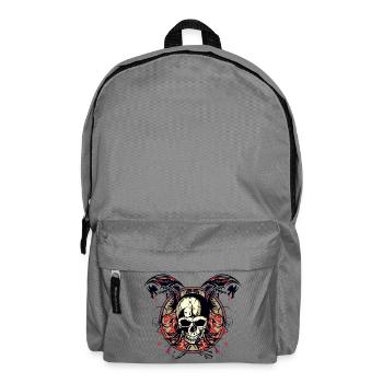 Kopf des Todes Drachenkran Tribal Skull chinesischen Fan - Rucksack - Mittelgrau - Vorne