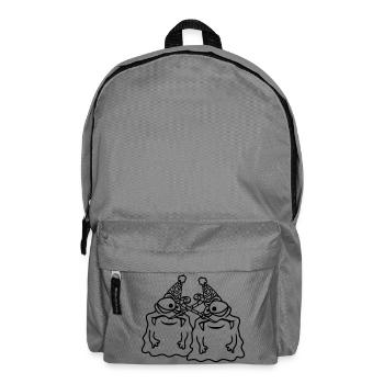 2 amis équipe couple anniversaire seul solitaire deuil - Sac à dos - gris éléphant - Devant