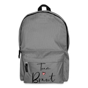 Team Braut Herz Junggesellinnenabschied Geschenk - Rucksack - Mittelgrau - Vorne