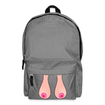 Hanging tits, breasts, sagging, hangers, breasts - Backpack - elephant grey - Front