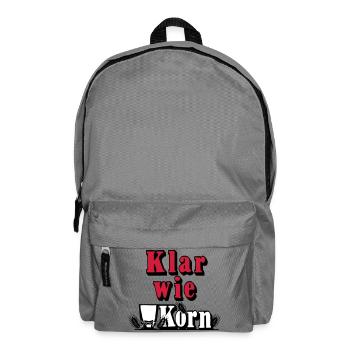 Korn , Party , Weizenkorn ,Klar wie Korn (25) - Rucksack - Mittelgrau - Vorne
