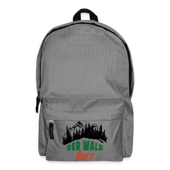 Der Wald ruft Förster Waldarbeit Natur Freizeit - Rucksack - Mittelgrau - Vorne