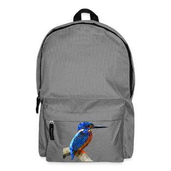 Conception d’oiseaux martin-pêcheurs : cadeau de pêche à la nature - Sac à dos - gris éléphant - Devant