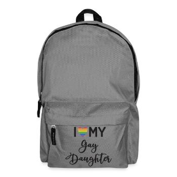 I Love My Gay Daughter - Backpack - elephant grey - Front