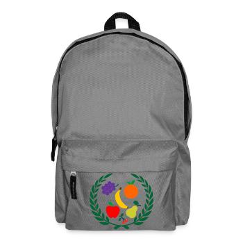 Frucht im Lorbeerkranz - Rucksack - Mittelgrau - Vorne