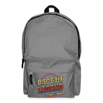 Disco Golf Legenden Design - Rucksack - Mittelgrau - Vorne