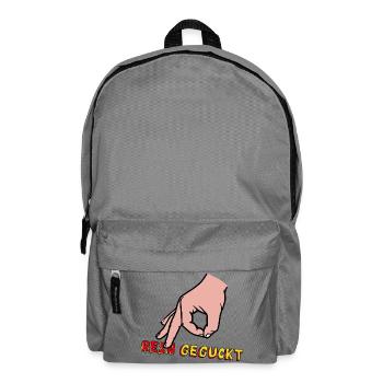 Comic-Hand Zeigefinger mit Retro Text - Rucksack - Mittelgrau - Vorne