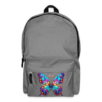 Schmetterling - Rucksack - Mittelgrau - Vorne