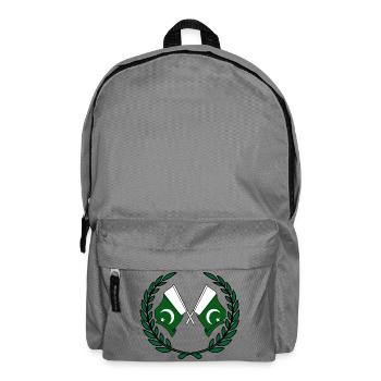 Flags Pakistan in laurel wreath - Backpack - elephant grey - Front