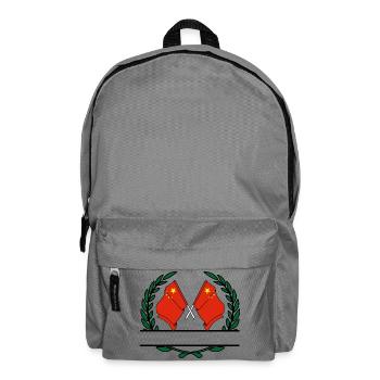 Drapeaux Chine bannière couronne de laurier - Sac à dos - gris éléphant - Devant