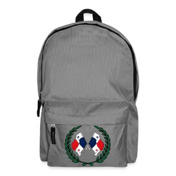 Drapeaux Panama en couronne de laurier - Sac à dos - gris éléphant - Devant