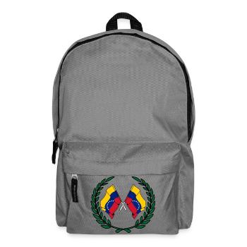 Flags Venezuela in laurel wreath - Backpack - elephant grey - Front