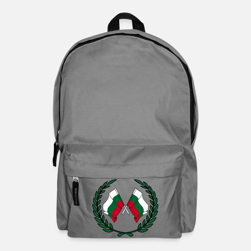 Drapeaux de la Bulgarie en couronne de laurier - Sac à dos - gris éléphant