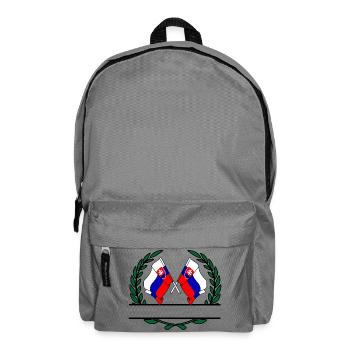 Flags Slovakia laurel wreath banner - Backpack - elephant grey - Front