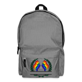 Fahnen Regenbogen Lorbeerkranz Banner - Rucksack - Mittelgrau - Vorne