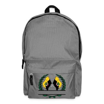 Fahnen Sachsen Anhalt Lorbeerkranz Banner - Rucksack - Mittelgrau - Vorne