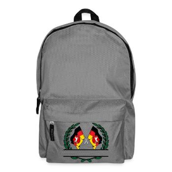 Drapeaux Basse-Saxe couronne de laurier bannière - Sac à dos - gris éléphant - Devant