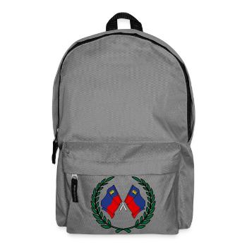 Flags Liechtenstein in laurel wreath - Backpack - elephant grey - Front