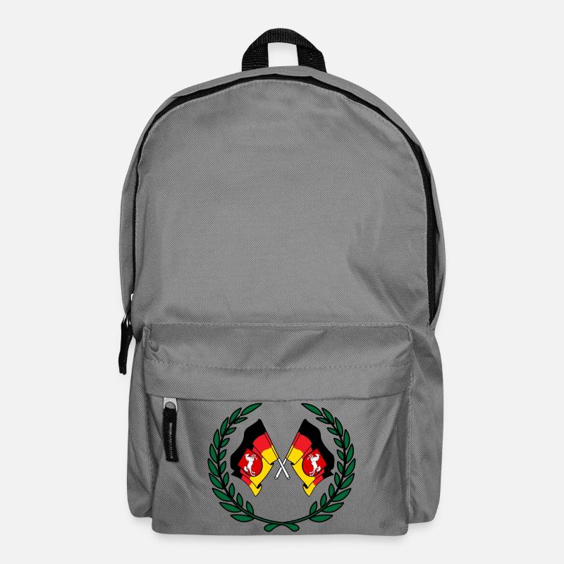 Drapeaux Couronne de laurier de Basse-Saxe - Sac à dos - gris éléphant
