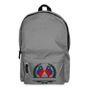 Drapeaux Liechtenstein couronne de laurier bannière - Sac à dos - gris éléphant - Devant