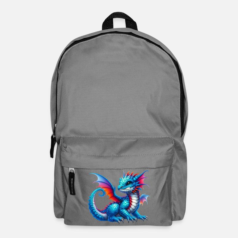 Drache - Rucksack - Mittelgrau