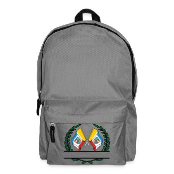 Flags Holy Cross laurel wreath banner - Backpack - elephant grey - Front