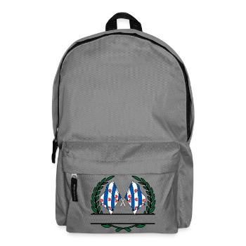 Flags province of Friesland laurel wreath banner - Backpack - elephant grey - Front