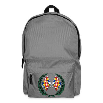 Flags province of Antwerp Belgium laurel wreath - Backpack - elephant grey - Front
