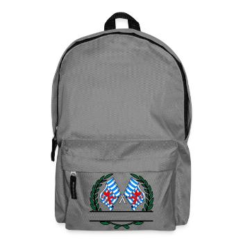 Flags province of Luxembourg Belgium laurel wreath - Backpack - elephant grey - Front