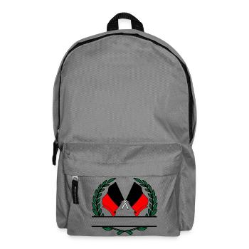 laggen province of Namur belgium laurel wreath banner - Backpack - elephant grey - Front