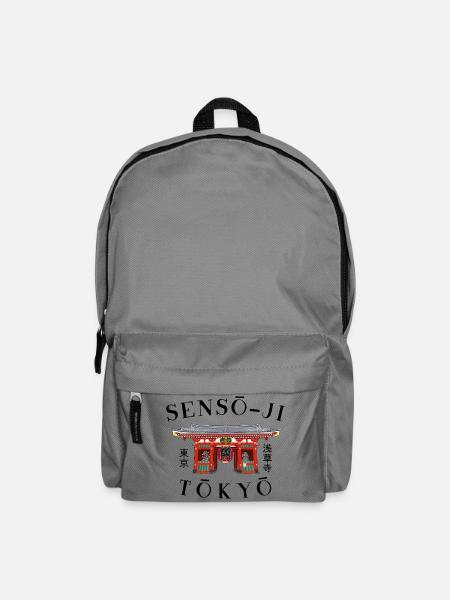 Tokio, Asakusa, Tempel Senso-ji, Japan Zeichnung - Rucksack - Mittelgrau
