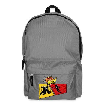 Superhelden-Pop-Art-Tafel - Rucksack - Mittelgrau - Vorne