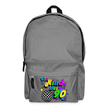 90er Party , Mottoparty , 90er Kind (25) - Rucksack - Mittelgrau - Vorne