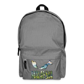 Aquarell Landkarte Malaysia - Rucksack - Mittelgrau - Vorne