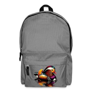 Mandarin duck - Backpack - elephant grey - Front