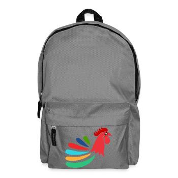 COQ. CHEVAL. POULE. COQ. ANIMAL. OISEAU. LICORNE. - Sac à dos - gris éléphant - Devant