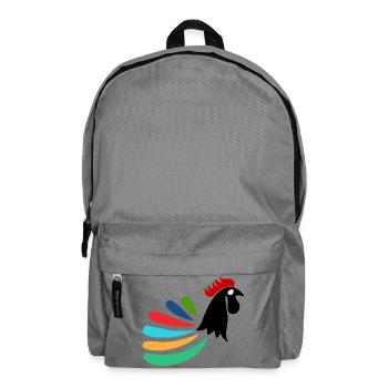 ROOSTER. HORSE. HEN. ROOSTER. ANIMAL. BIRD. UNICORN. - Backpack - elephant grey - Front