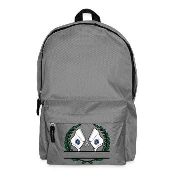 Drapeaux USA Massachusetts couronne de laurier bannière - Sac à dos - gris éléphant - Devant