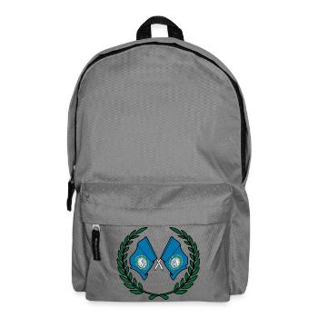 Flags USA South Dakota in laurel wreath - Backpack - elephant grey - Front