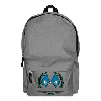 Flags USA South Dakota laurel wreath banner - Backpack - elephant grey - Front