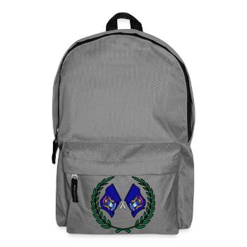 Flags USA Michigan in laurel wreath - Backpack - elephant grey - Front
