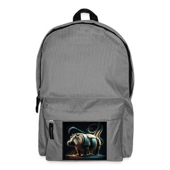 Mechanisches Flusspferd - Rucksack - Mittelgrau - Vorne