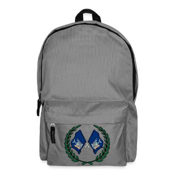 Flags USA New York in laurel wreath - Backpack - elephant grey - Front
