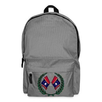 USA Mississippi flags in laurel wreath - Backpack - elephant grey - Front