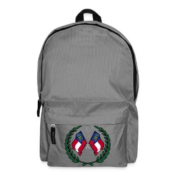 Drapeaux USA Géorgie en couronne de laurier - Sac à dos - gris éléphant - Devant