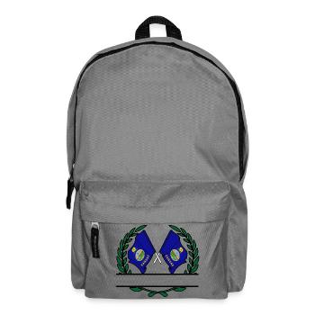 Flags USA Kansas laurel wreath banner - Backpack - elephant grey - Front