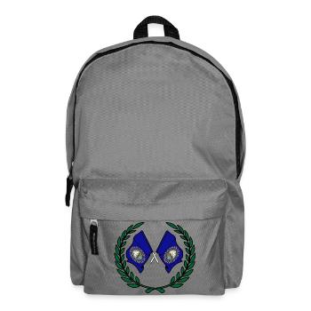 Drapeaux USA New Hampshire en couronne de laurier - Sac à dos - gris éléphant - Devant