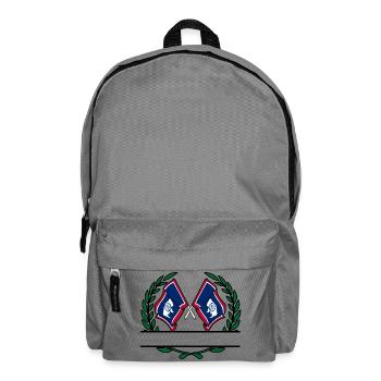 Drapeaux USA Wyoming laurier couronne bannière - Sac à dos - gris éléphant - Devant